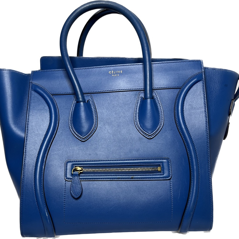 Céline Mini Luggage in beautiful blue.